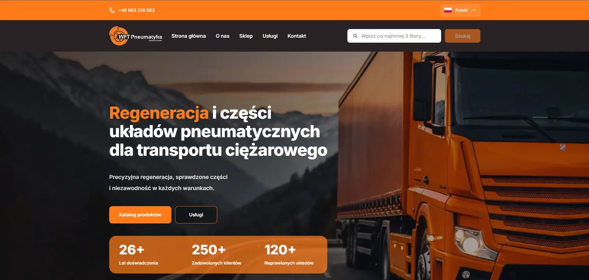 Podgląd strony internetowej WFT Pneumatyka